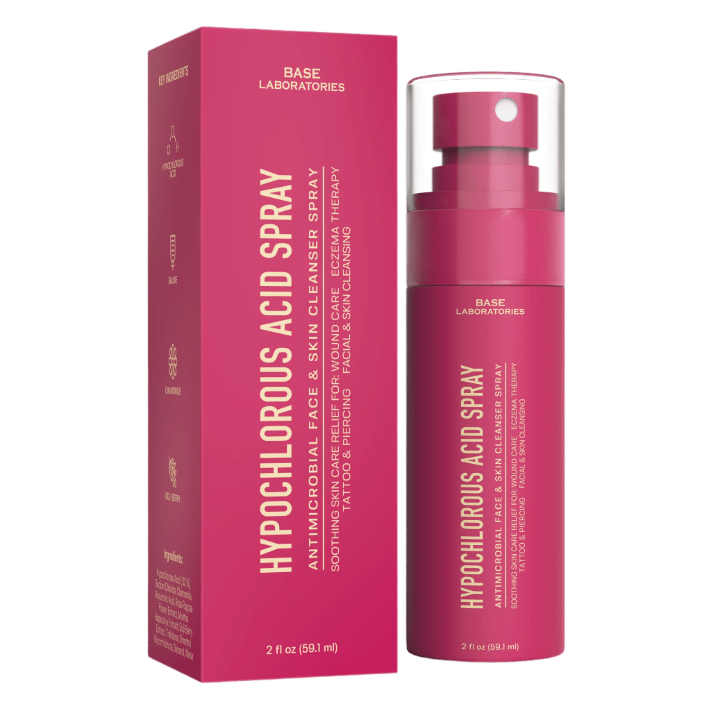 Hypochlorous Acid Spray – Travel Size Facial Toner & Skin Repair Cleanser (2oz) Topical Base Laboratories