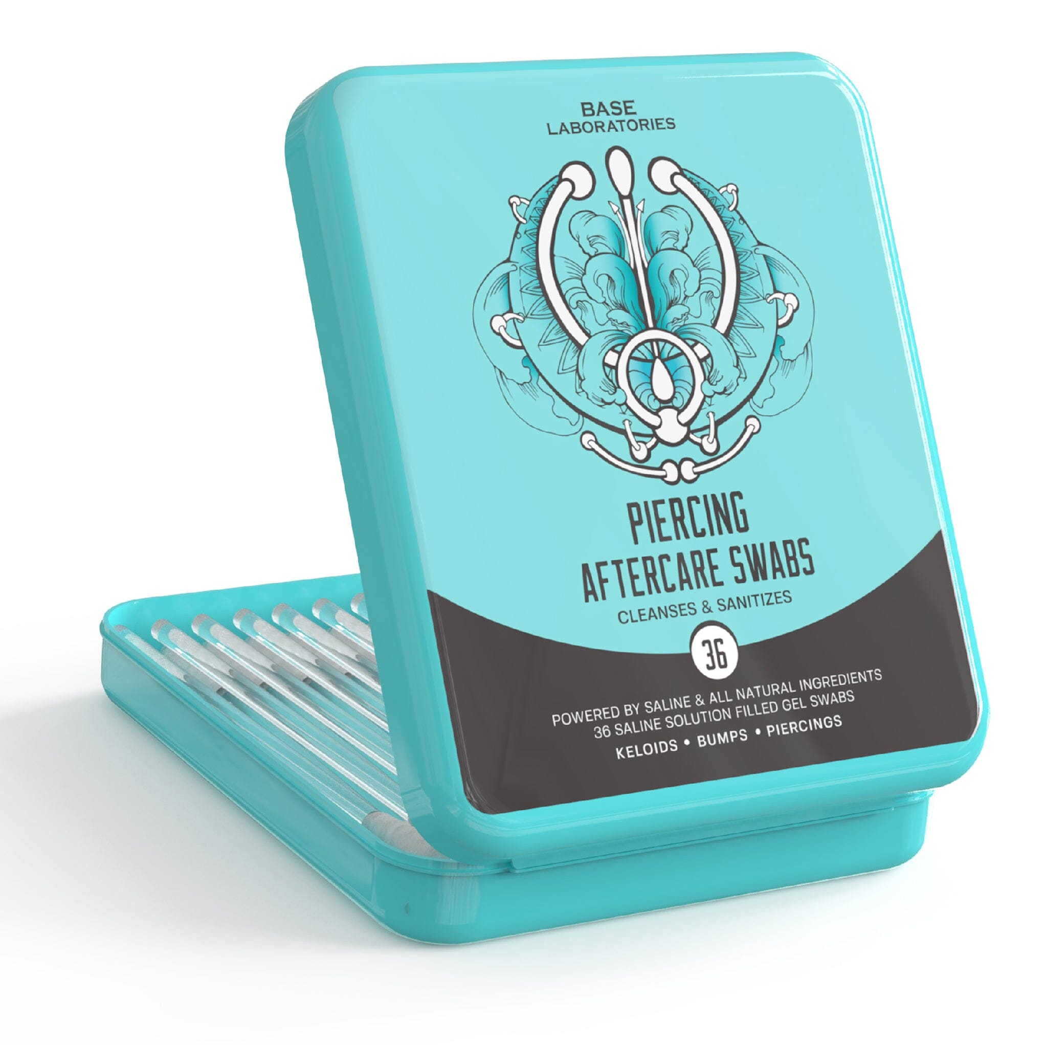 Piercing Aftercare Saline Gel Swabs Topical Base Laboratories