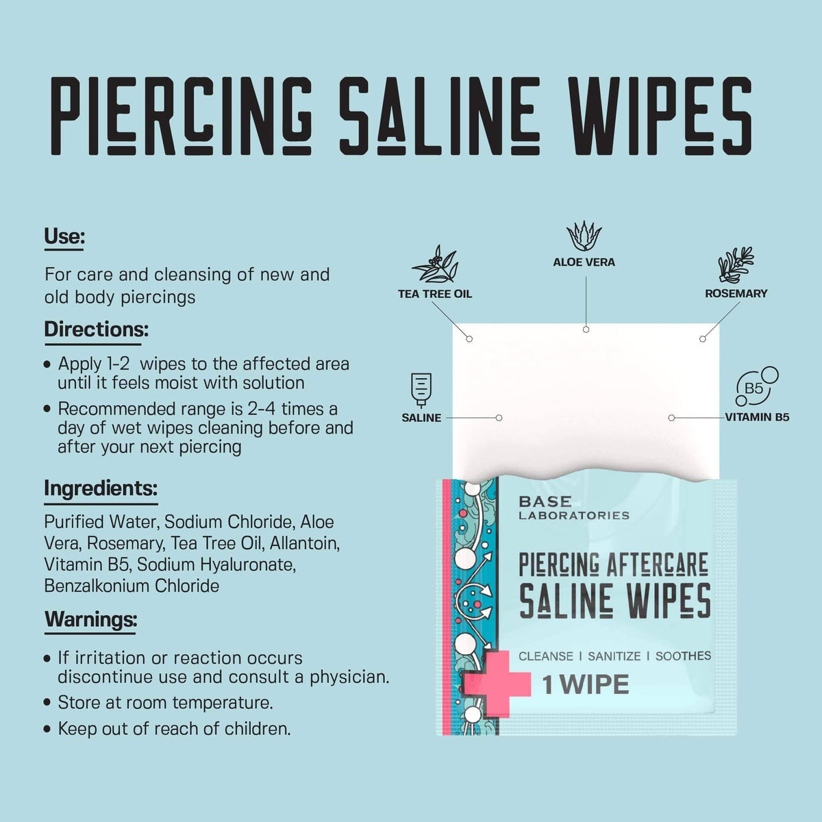 Dr. Piercing Aftercare Wipes