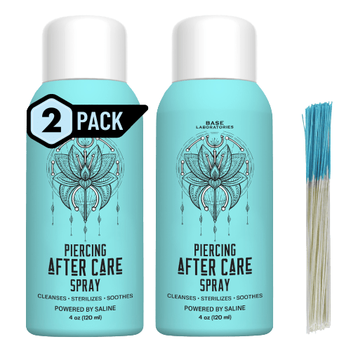 2 Pack - Piercing Aftercare Spray - Soothes & Cleanses All Piercing Types - 4oz Topical baselaboratories