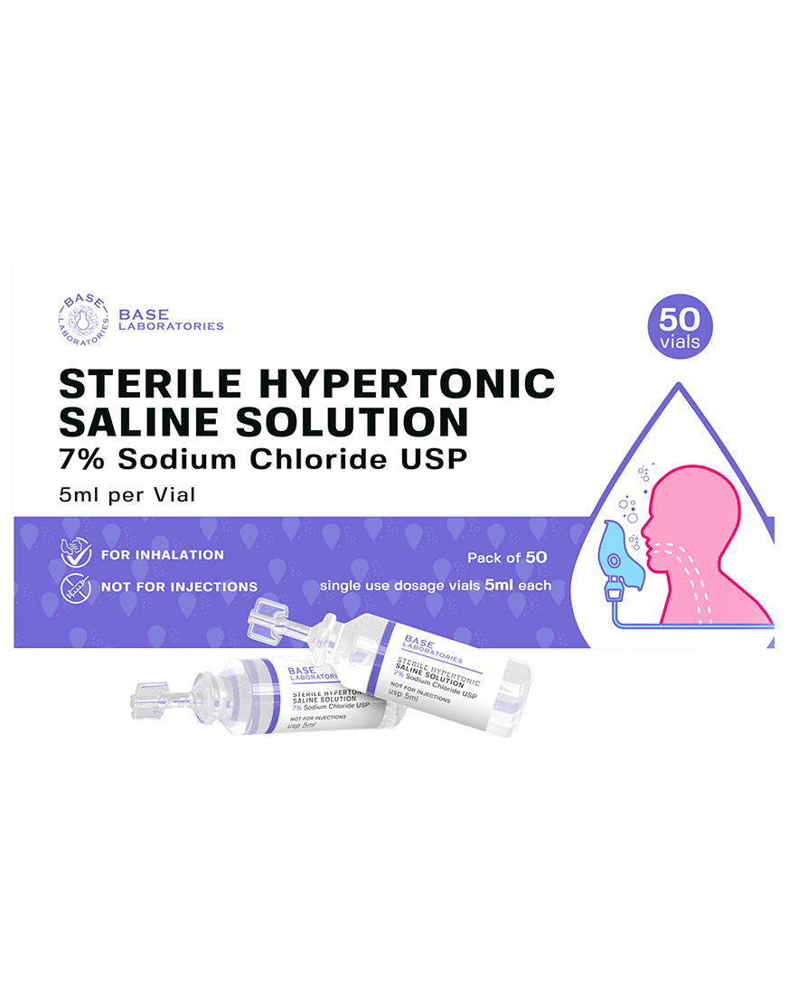 7 Saline Solution for Nebulizer Machine 50 Saline Vials for