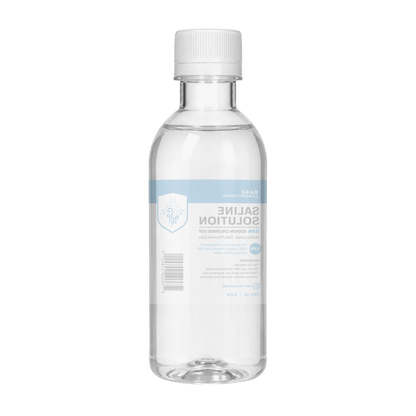 0.9% Saline Solution, 250 ml Resealable Bottle Inhalation Base Laboratories 