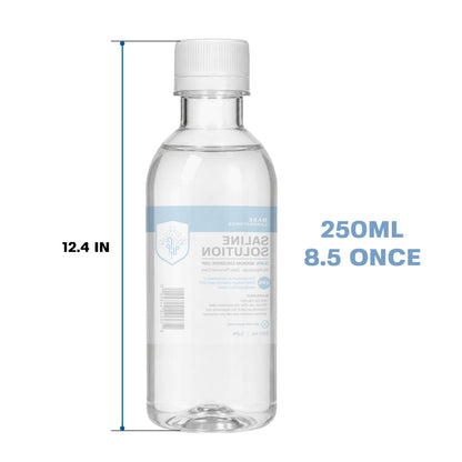 0.9% Saline Solution, 250 ml Resealable Bottle Inhalation Base Laboratories 