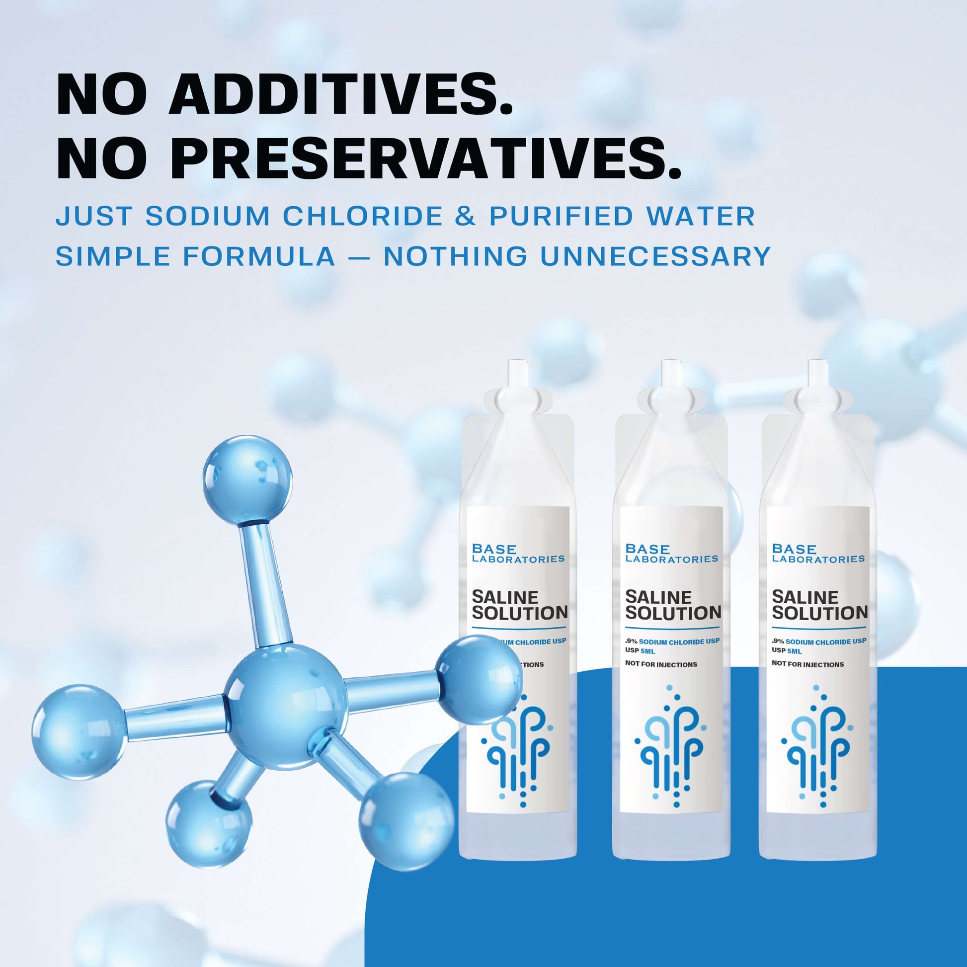 0.9% Saline Solution Vials — Compatible with Nebulizer Machines & Mesh Nebulizers Base Laboratories 