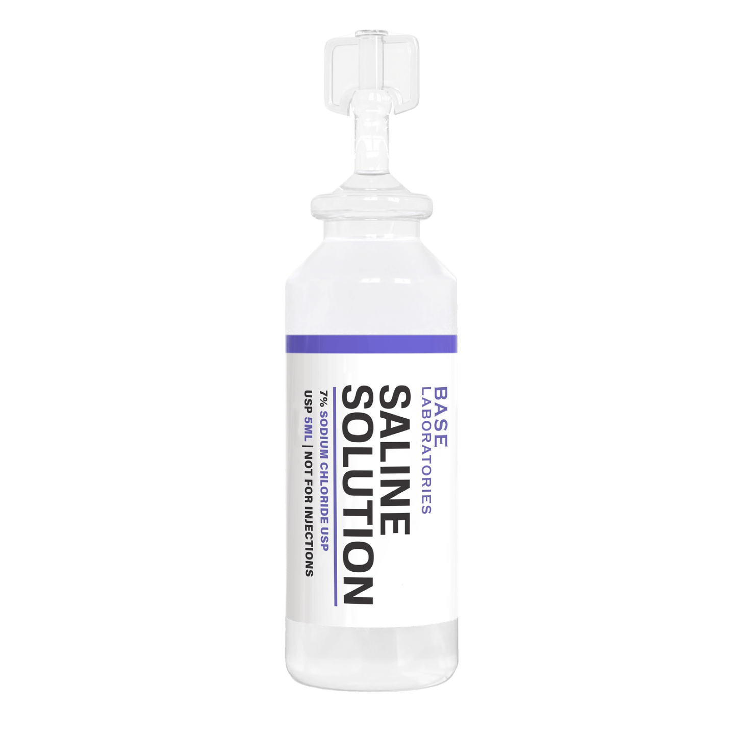 7% Saline Solution Vials — Compatible with Nebulizer Machines & Mesh Nebulizers 50 Pack Inhalation Base Laboratories 