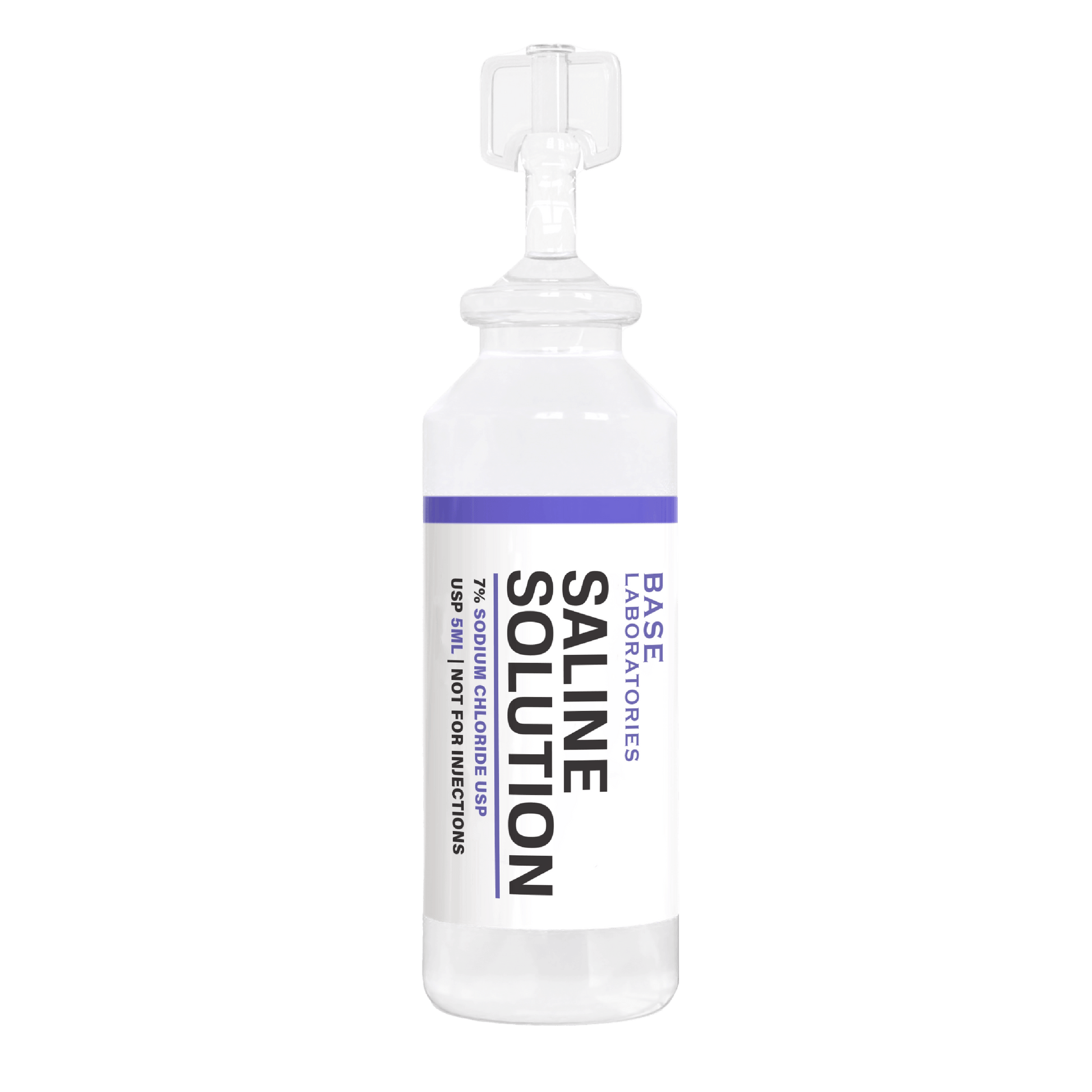7% Saline Solution Vials — Compatible with Nebulizer Machines & Mesh Nebulizers 50 Pack Inhalation Base Laboratories 