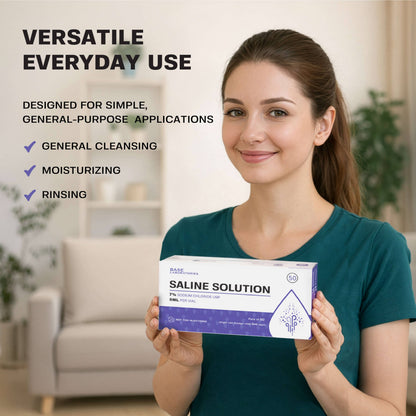 7% Saline Solution Vials — Compatible with Nebulizer Machines & Mesh Nebulizers 50 Pack Inhalation Base Laboratories 