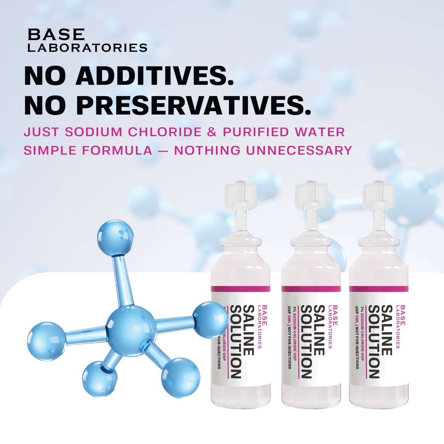7% Saline Solution Vials — Compatible with Nebulizer Machines & Mesh Nebulizers Saline Solution Vails Base Laboratories 