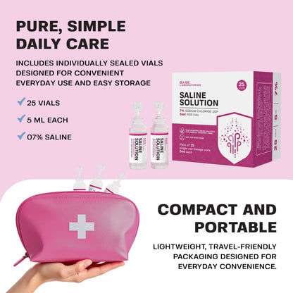 7% Saline Solution Vials — Compatible with Nebulizer Machines & Mesh Nebulizers Saline Solution Vails Base Laboratories 