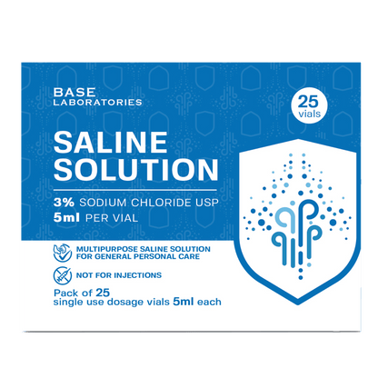 Mesh Nebulizer + 0.9% Saline Vials Bundle — Portable Fine Mist Device with 25 Single-Use Vials