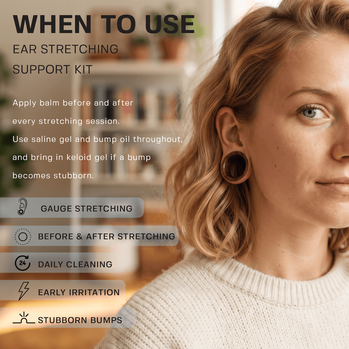 Ear Stretching Support Kit Bundle Base Laboratories 
