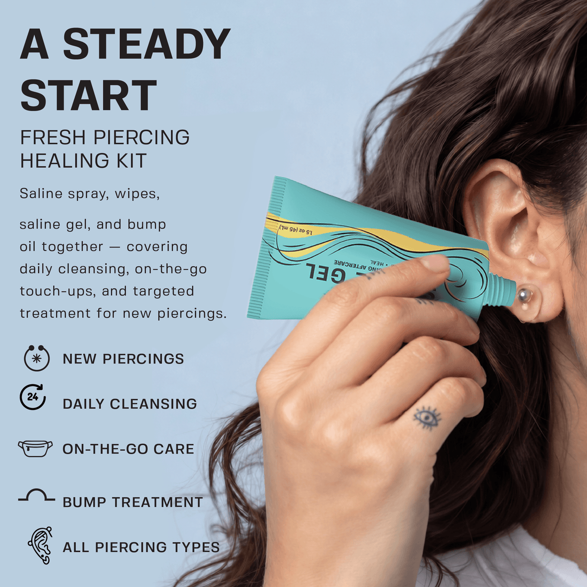 Fresh Piercing Aftercare Kit Bundle Base Laboratories