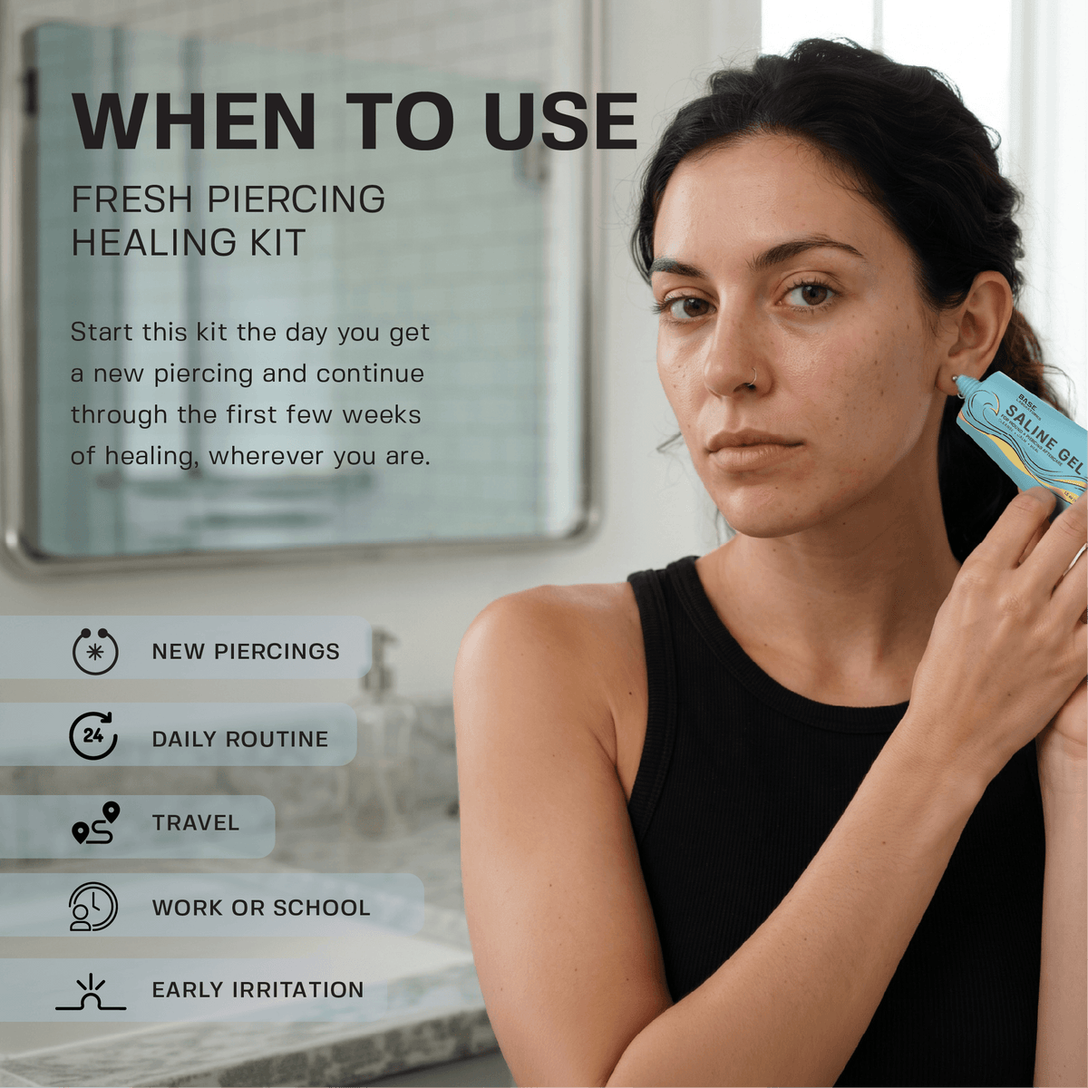 Fresh Piercing Aftercare Kit Bundle Base Laboratories