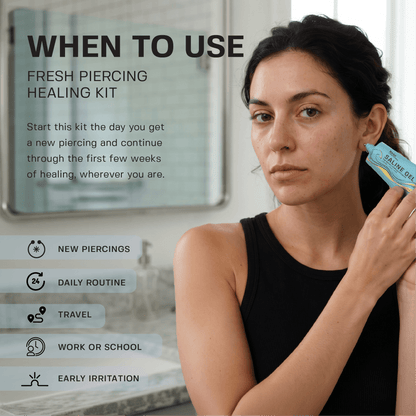Fresh Piercing Aftercare Kit Bundle Base Laboratories