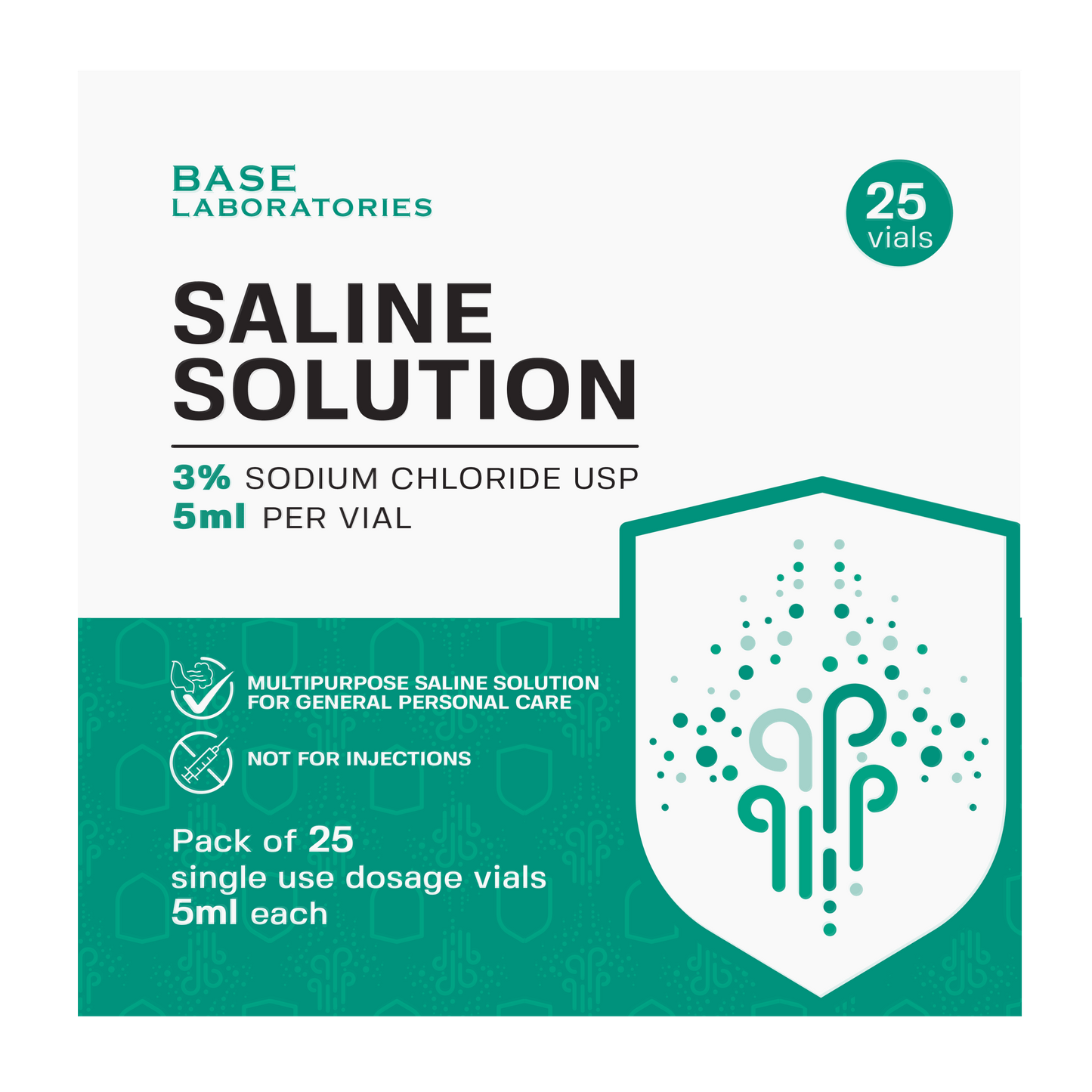 Mesh Nebulizer + 3% Hypertonic Saline Vials Bundle — Portable Fine Mist Device with 25 Single-Use Vials