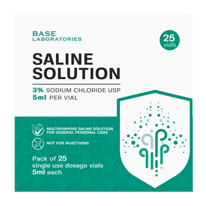 Mesh Nebulizer + 3% Hypertonic Saline Vials Bundle — Portable Fine Mist Device with 25 Single-Use Vials