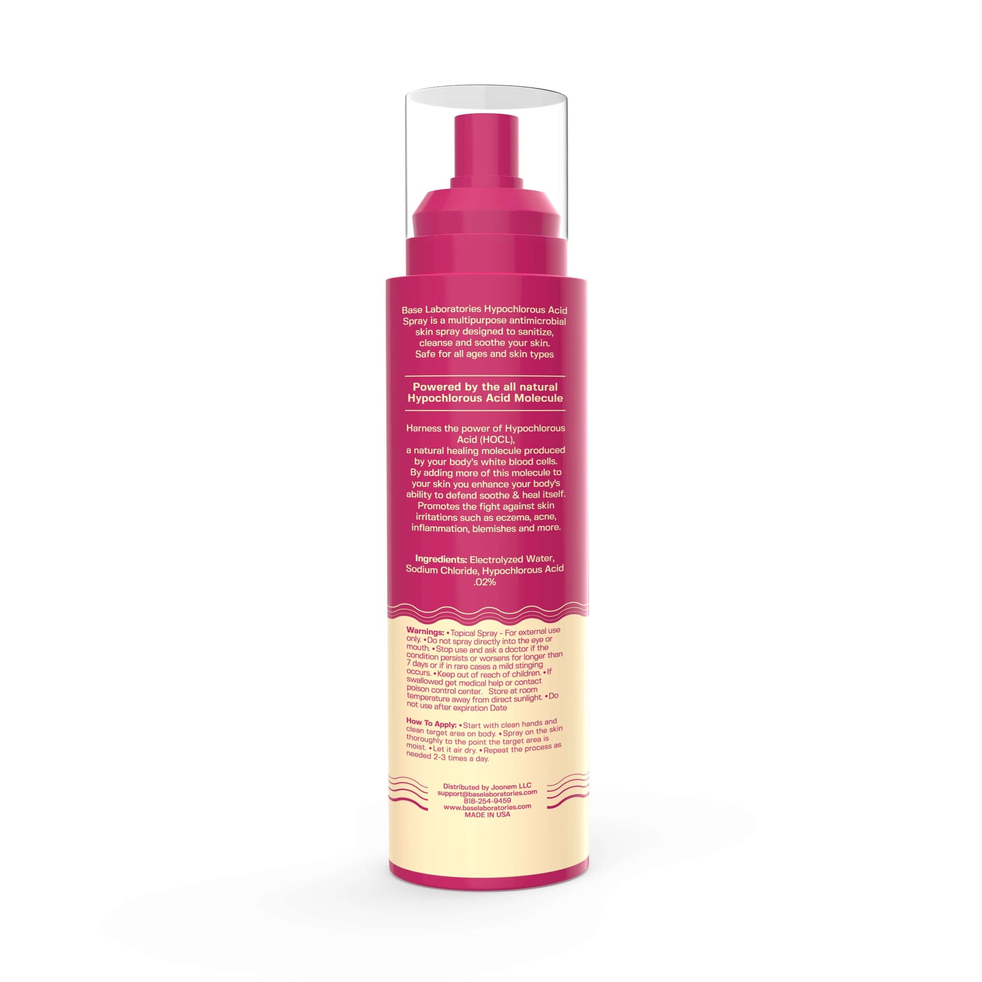 Hypochlorous Acid Spray Topical Base Laboratories 