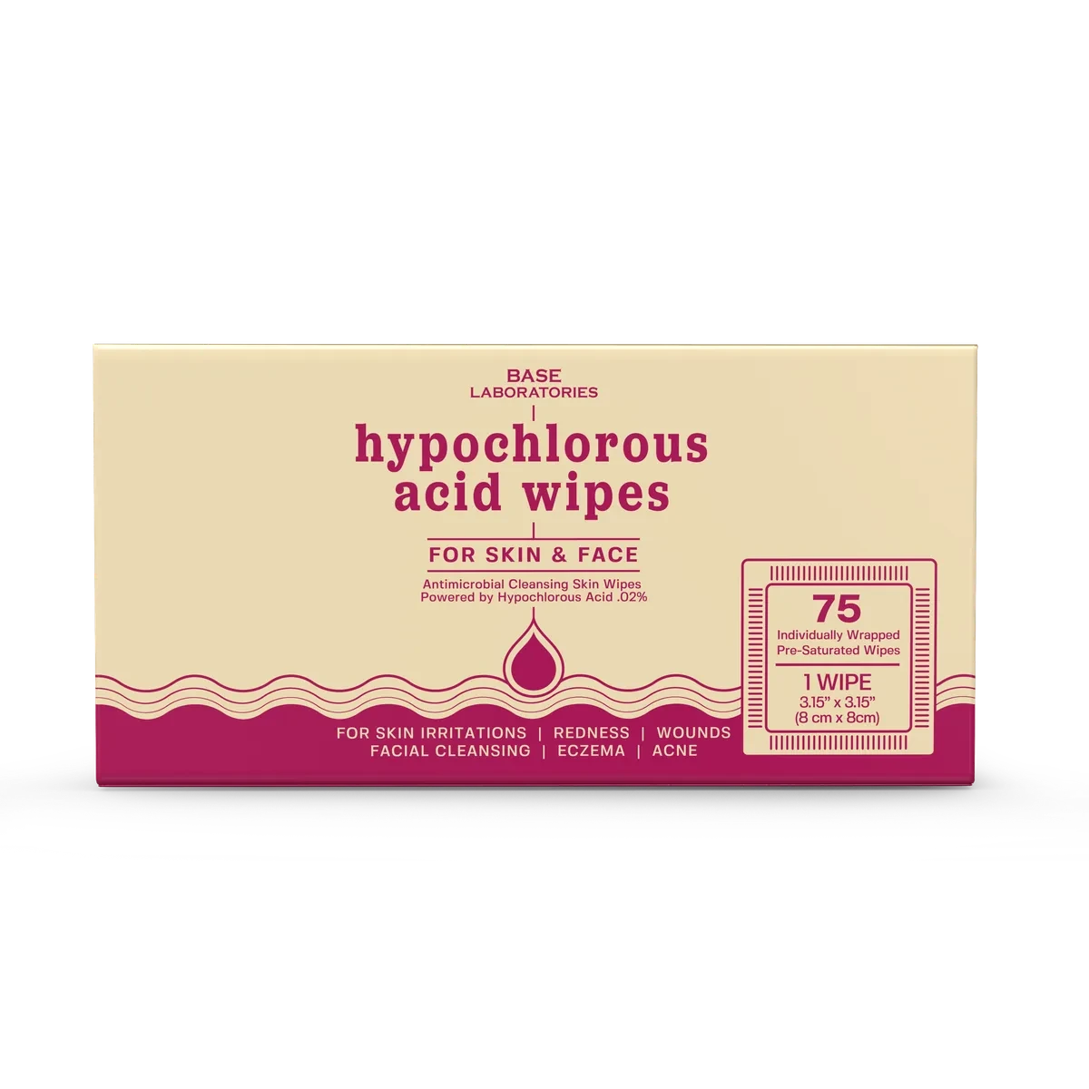 Hypochlorous Acid Wipes Topical Base Laboratories 