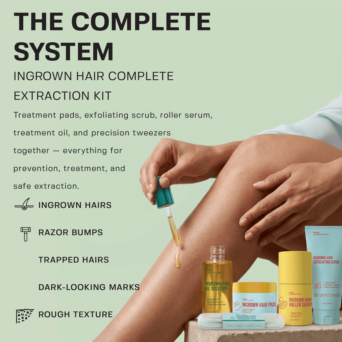 Ingrown Hair Complete Extraction Kit Bundle Base Laboratories 