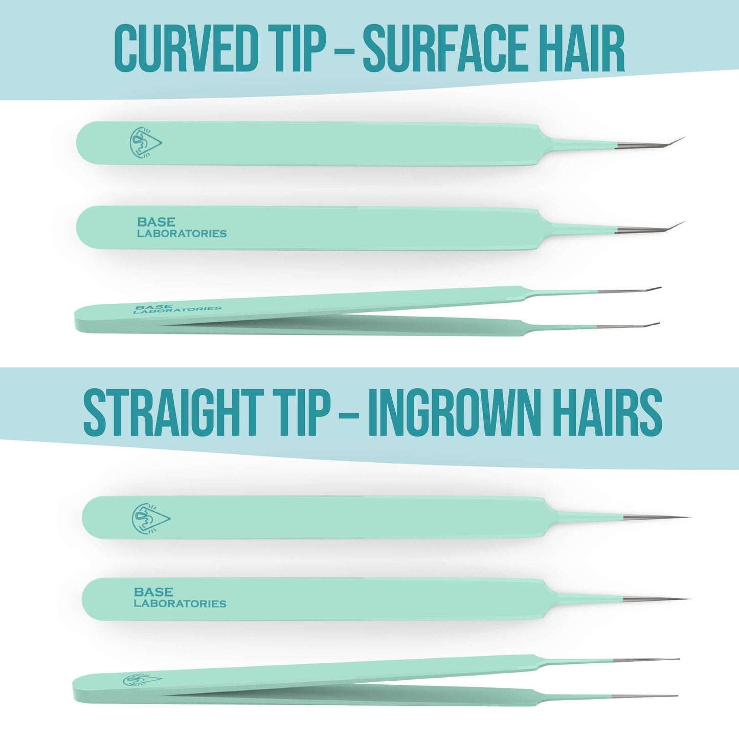 Ingrown Hair Tweezers Set Base Laboratories 