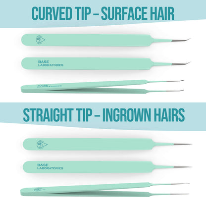 Ingrown Hair Tweezers Set Base Laboratories 