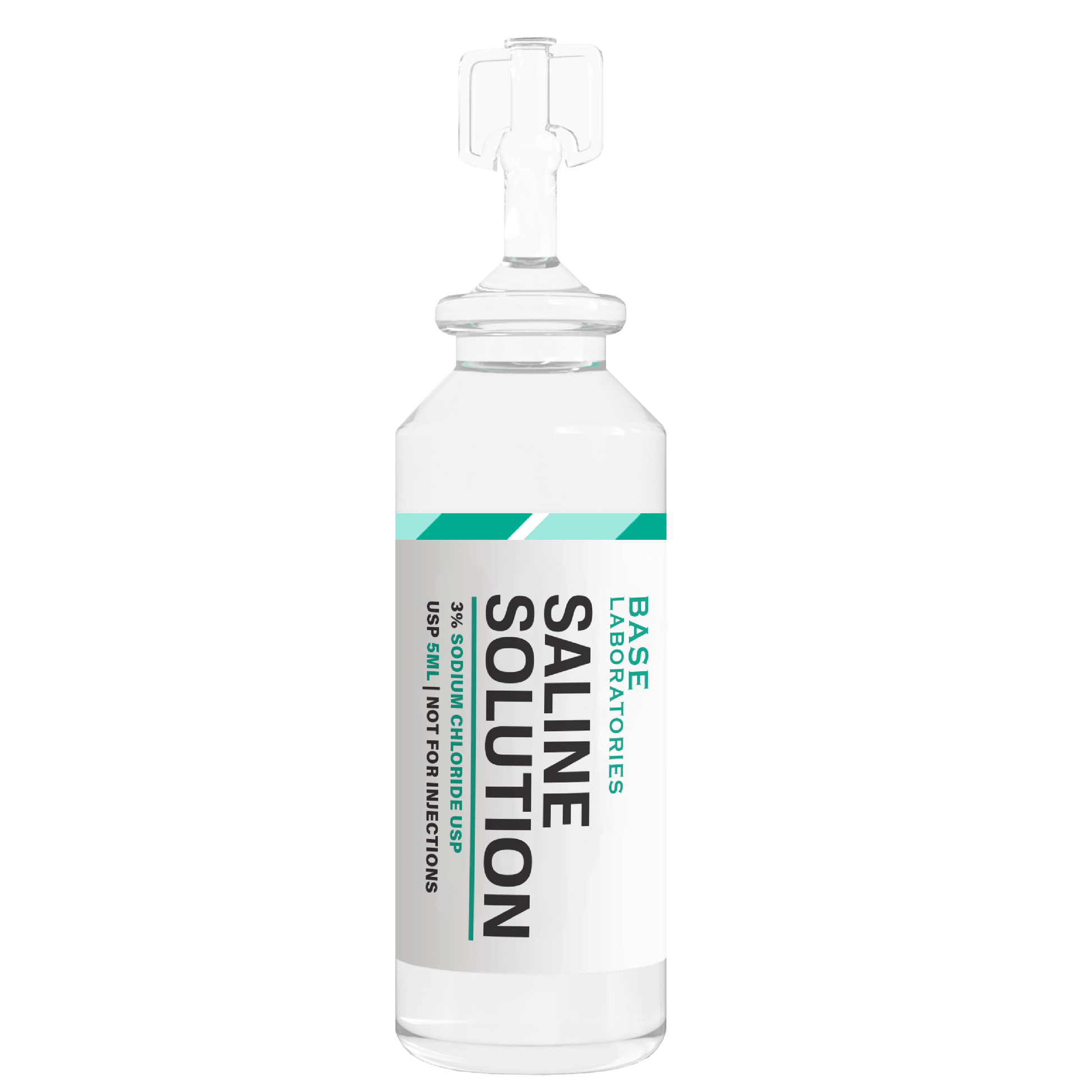 Mesh Nebulizer + 3% Hypertonic Saline Vials Bundle — Portable Fine Mist Device with 25 Single-Use Vials Base Laboratories 
