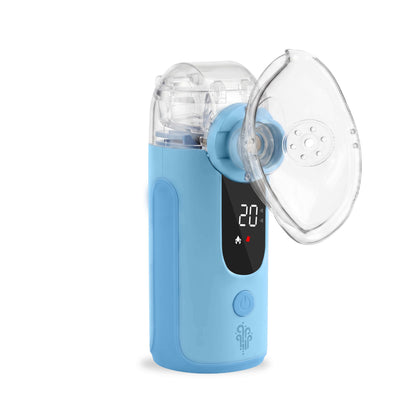 Mesh Nebulizer + 3% Hypertonic Saline Vials Bundle — Portable Fine Mist Device with 25 Single-Use Vials
