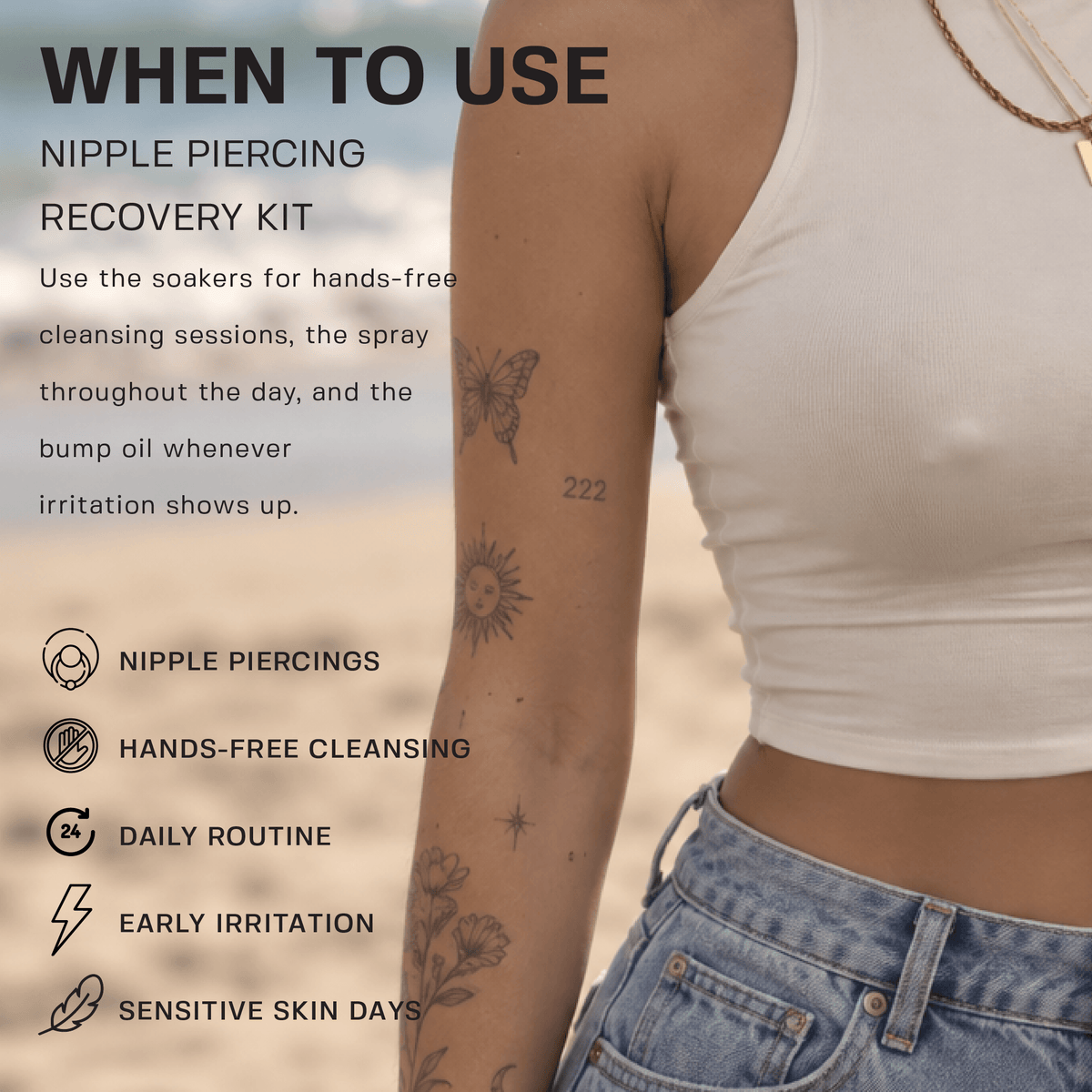 Nipple Piercing Recovery Kit Bundle Base Laboratories 