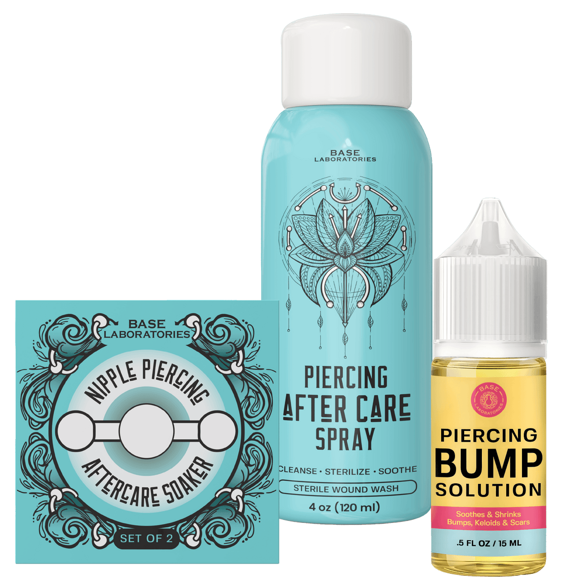 Nipple Piercing Recovery Kit Bundle Base Laboratories 