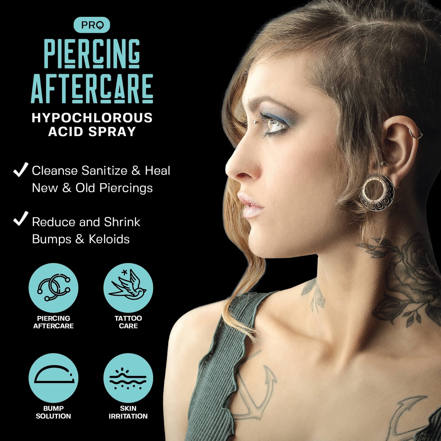 Piercing Aftercare Hypochlorous Acid Spray Base Laboratories 