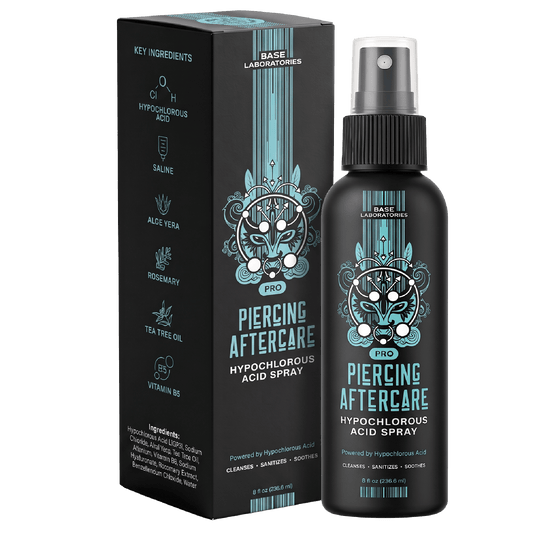 Piercing Aftercare Hypochlorous Acid Spray Topical Base Laboratories 