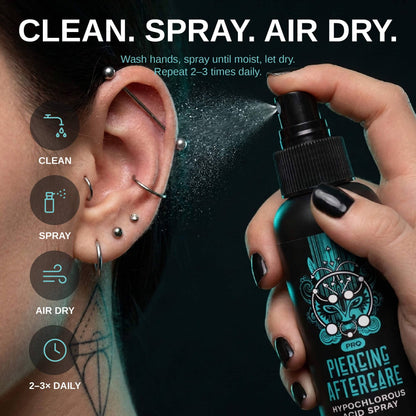 Piercing Aftercare Hypochlorous Acid Spray Topical Base Laboratories 