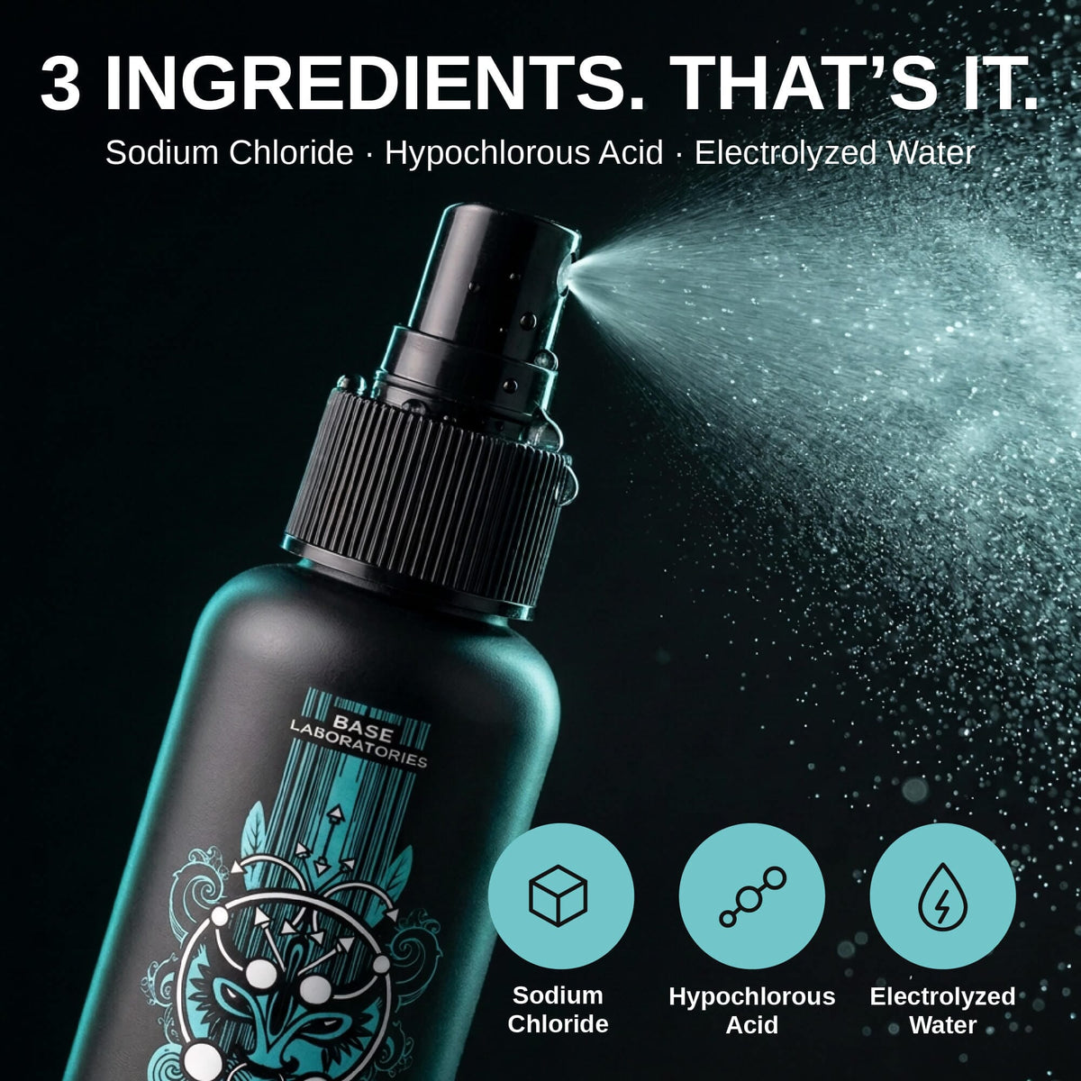 Piercing Aftercare Hypochlorous Acid Spray Topical Base Laboratories 