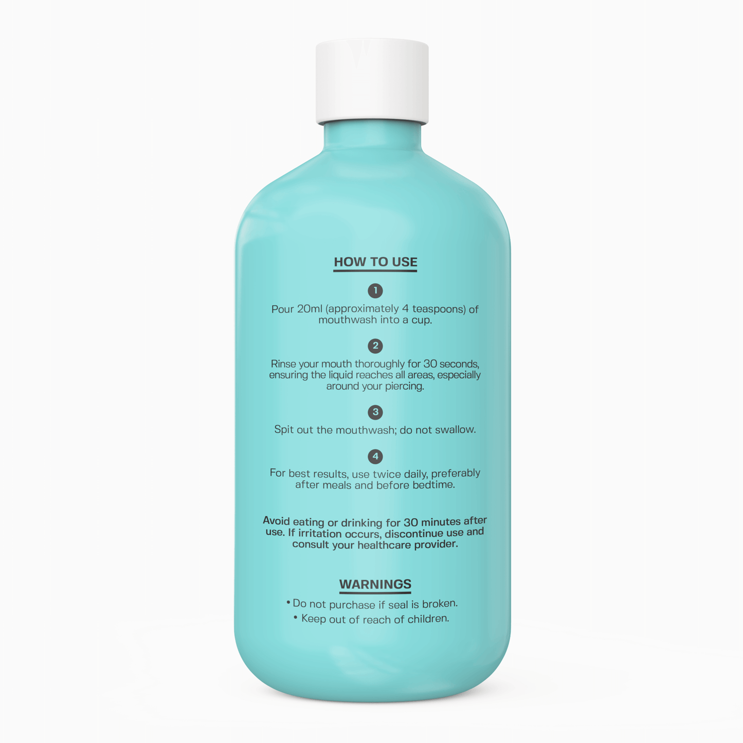 Piercing Aftercare Oral Care Mouthwash – Alcohol-Free Healing Rinse (16 oz) Piercing Base Laboratories 