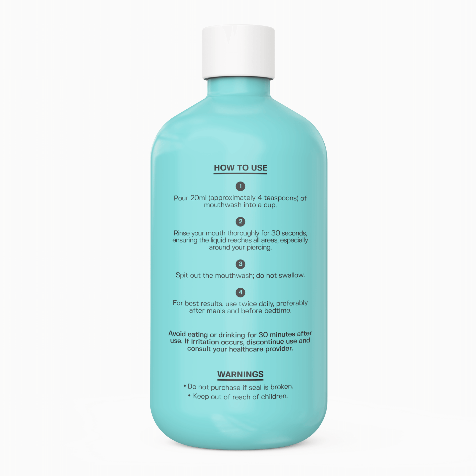 Piercing Aftercare Oral Care Mouthwash – Alcohol-Free Healing Rinse (16 oz) Piercing Base Laboratories 