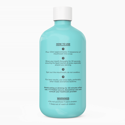 Piercing Aftercare Oral Care Mouthwash – Alcohol-Free Healing Rinse (16 oz) Piercing Base Laboratories 
