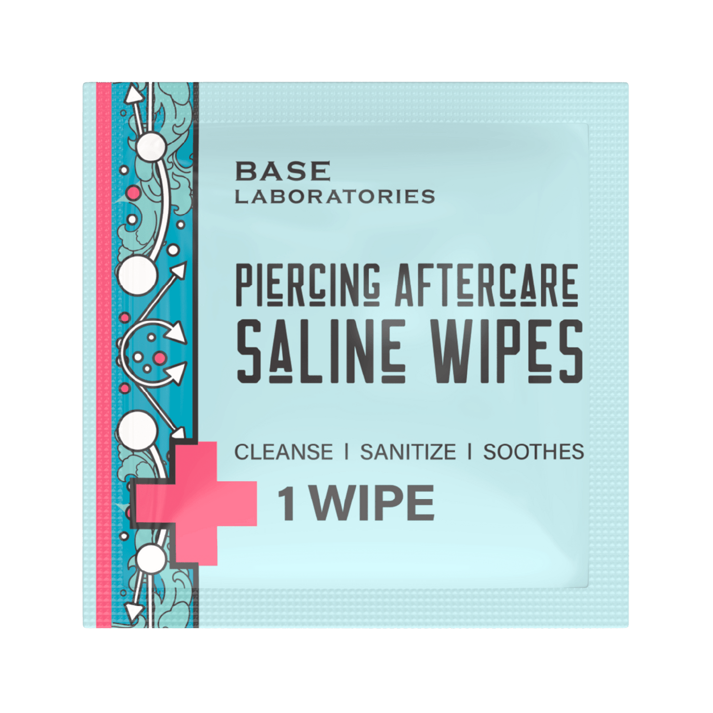 Piercing Aftercare Saline Wipes (75ct) Wholesale Wholesale Bundle Base Laboratories 
