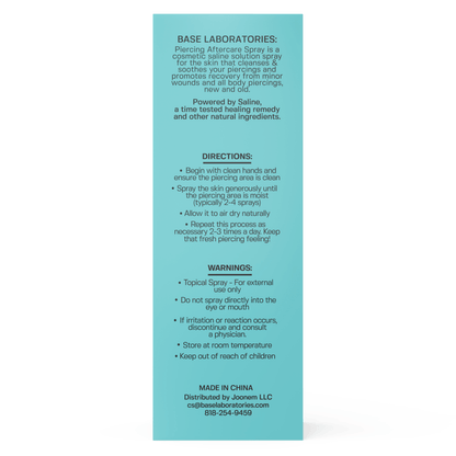 Piercing Aftercare Spray Topical Base Laboratories 