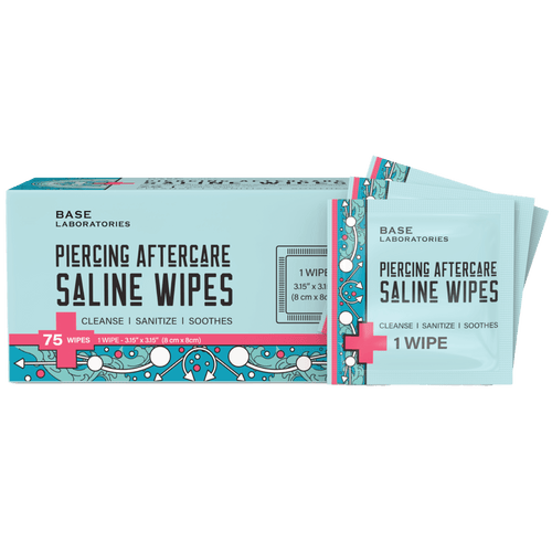 Piercing Aftercare Saline Wipes (75ct) — Wholesale