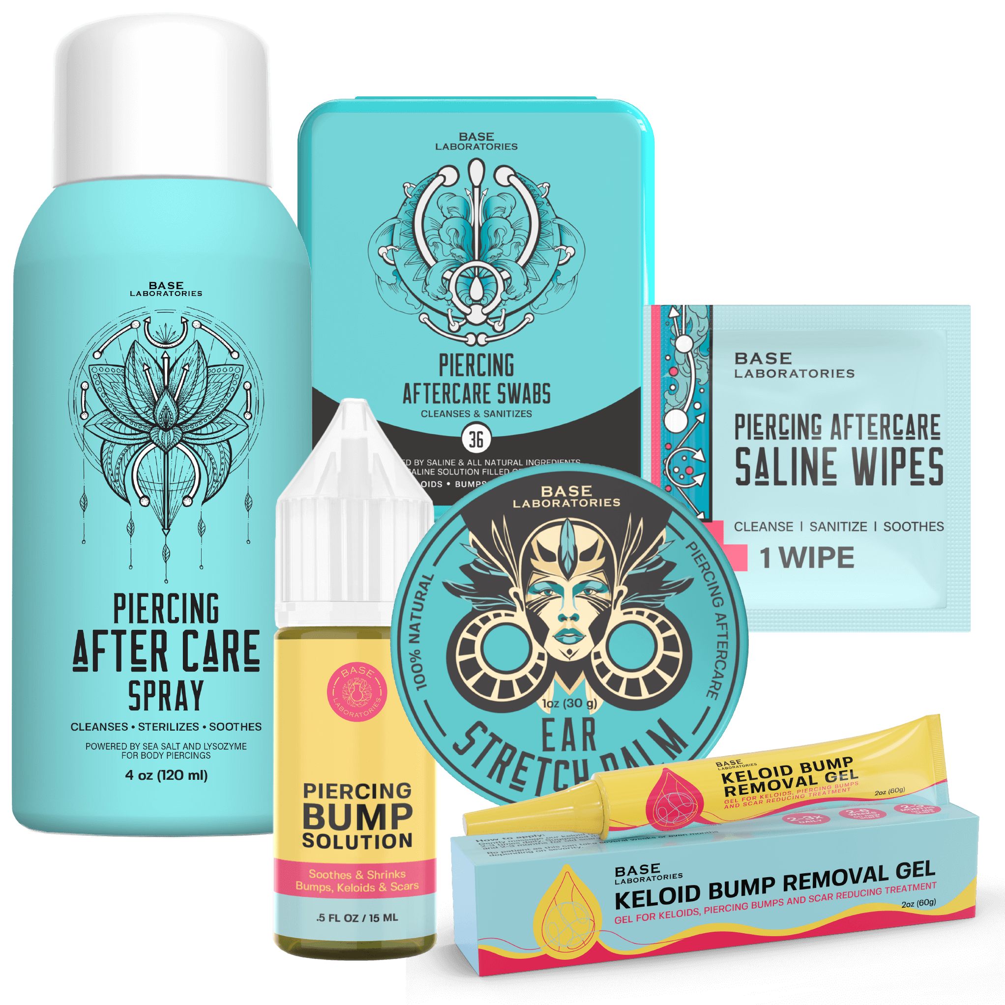 Ultimate Piercing Aftercare + Stretch Collection Bundle Base Laboratories 