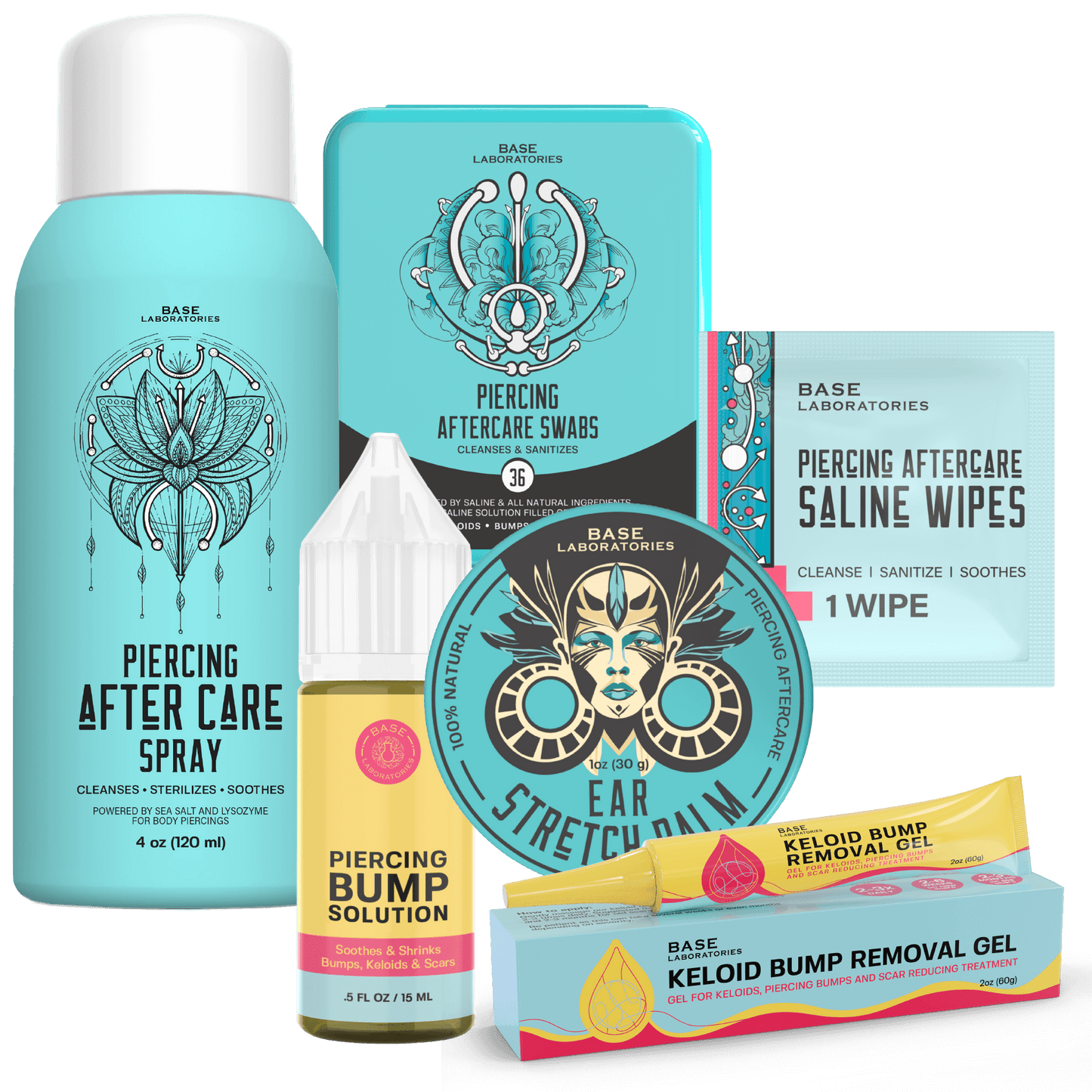 Ultimate Piercing Aftercare + Stretch Collection Bundle Base Laboratories 