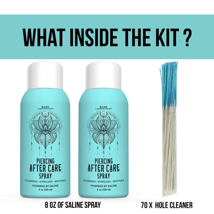 2 Pack - Piercing Aftercare Spray - Soothes & Cleanses All Piercing Types - 4oz Topical baselaboratories 