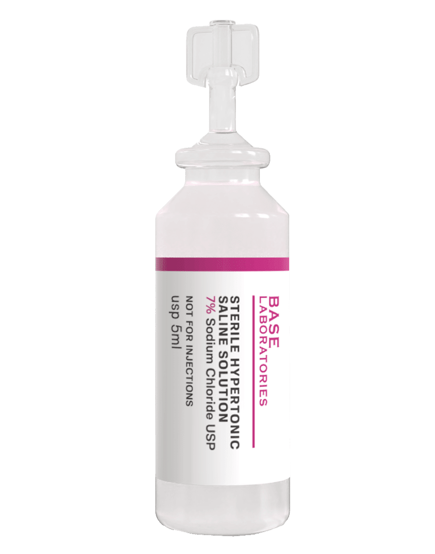 Solution Formulation Inhalation Hypertonic 7% Saline Solution for Nebulizer Machine - 25 Vials of 5ml ...