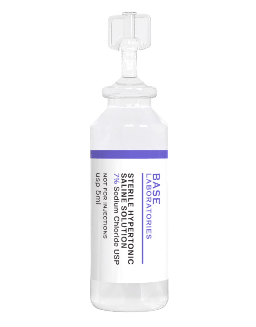7% Saline Solution for Nebulizer Machine - 50 Saline Vials for